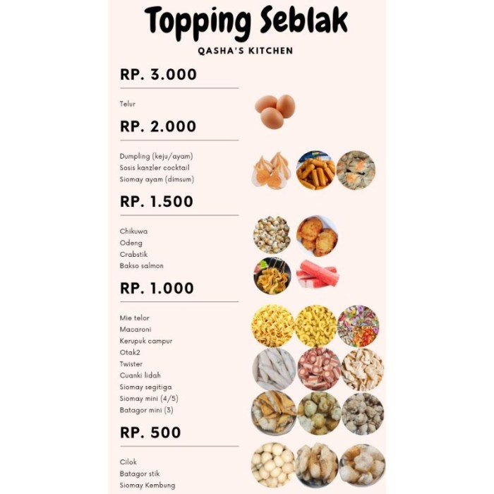 Seblak Topping Unik