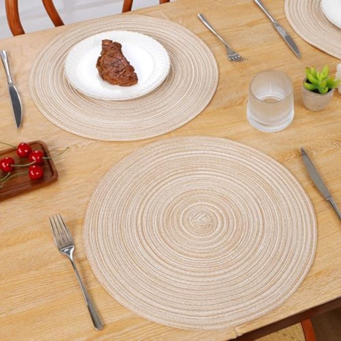 Four 7 inch heat resistant coasters for kitchen table and dining rooms ...